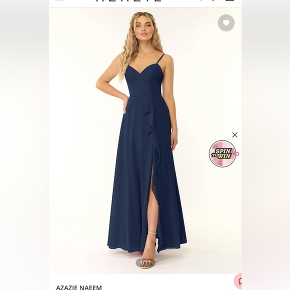 Azazie Navy Blue Naeem Bridesmaid Dress - Picture 6 of 7